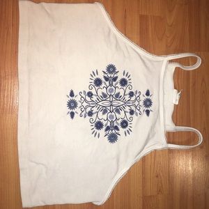 White crop top